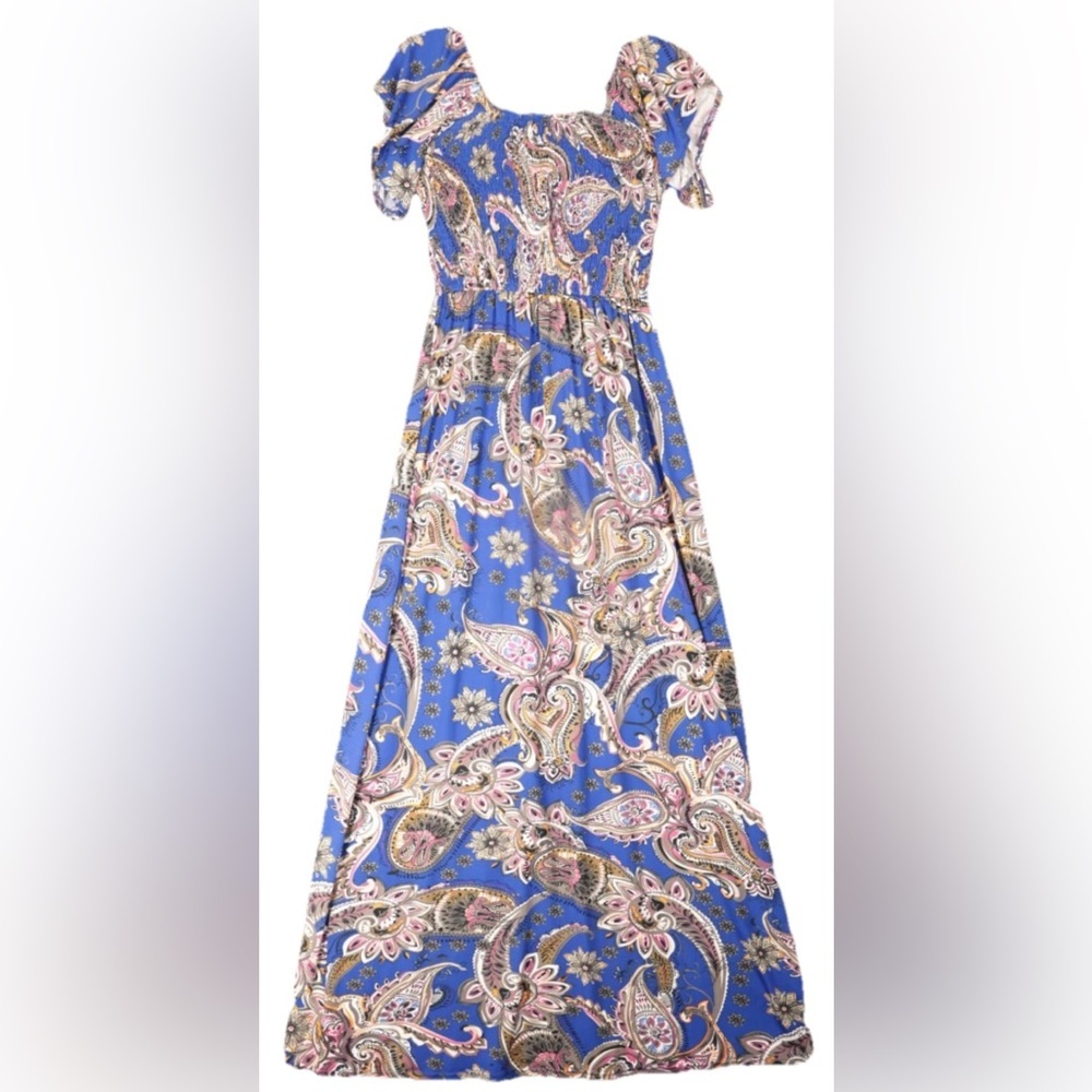 Anthropologie Me 2 Magic Maxi Floral Paisley Boho Peasant Resortwear S Milkmaid